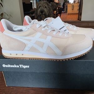 Onitsuka Tiger Light Pink and White Sneakers